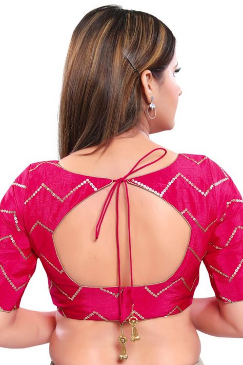 Product Features: Blouse Color: PINK Blouse Fabric: Art Silk Blouse Work: Solid Blouse Closure: Back Open Blouse Type: Padded Blouse Sleeves Type: Elbow Sleeves Blouse Neck Type: Boat Neck Product type: Saree Blouse Occasion: Partywear Disclaimer: There will be slight difference in digital to actual image