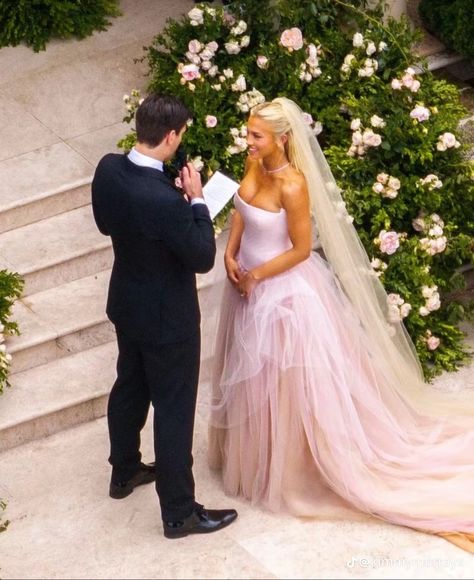 Tammy Hembrow, Fitness Influencer, Wedding Dresses Vera Wang, Custom Made Dress, Pink Wedding Dress, Made Dress, Dream Wedding Ideas Dresses, Boutique Store, Satin Wedding Dress