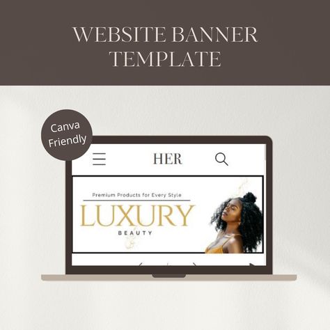 Transformez le site Web de votre entreprise de coiffure avec ce modèle de bannière de site Web de coiffure de luxe ! Conçu pour les entrepreneurs en coiffure, ce modèle Canva personnalisable est parfait pour créer une présence en ligne élégante, professionnelle et luxueuse. Que vous présentiez des perruques, des paquets ou des produits de soins capillaires, ce design de bannière DIY rehaussera votre image de marque et attirera plus de clients. Caractéristiques : Entièrement modifiable dans Canva (compte gratuit ou compte professionnel) Conception haute résolution pour des résultats professionnels