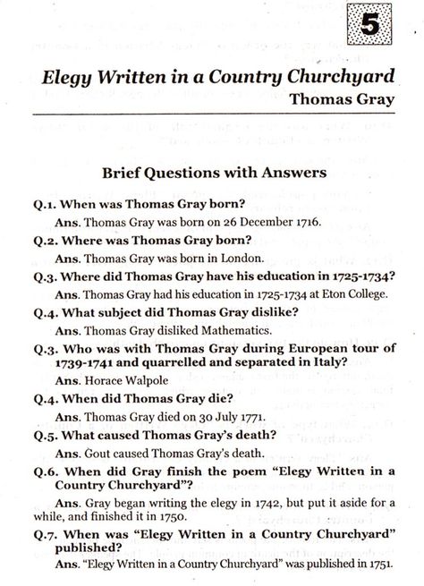 English Grammar A To Z: Brief Questions with Answers (Elegy written in a country churchyard – Thomas Gray) Formal Letter Writing, English Literature Notes, 10 Sentences, Net Exam, Active And Passive Voice, Present Continuous Tense, Eton College, Questions With Answers, Email Writing