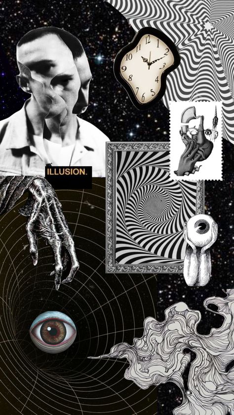 #illusion challenge with @Juqguavk Illusion Mood Board, Optical Illusion Fashion, Illusion Aesthetic, Moodboard Art, Scrapbook Themes, Book Cafe, Mini Collection, Fashion Themes, Time Art