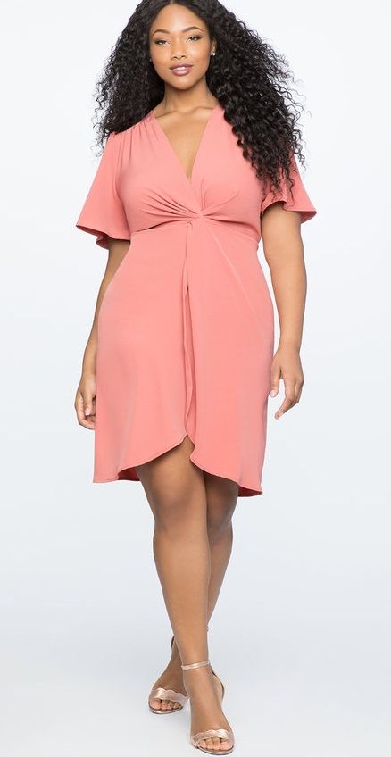 30 Plus Size Summer Wedding Guest Dresses {with Sleeves} - Alexa Webb Wedding Guest Outfit Plus Size, Plus Size Wedding Guest Outfits, Wedding Guest Outfit Fall, Plus Size Black Dresses, Outfit Plus Size, Twist Front Dress, Summer Wedding Outfits, Wedding Guest Outfit Summer, Summer Wedding Dress