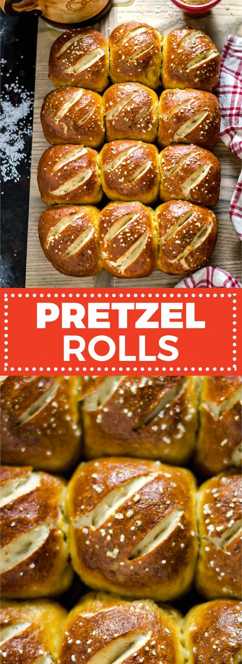 Pretzel Buns, Homemade Pretzel, Pretzel Bread, Pretzel Rolls, Homemade Pretzels, Homemade Soft Pretzels, Pretzels Recipe, Mini Burgers, Bread Machine Recipes