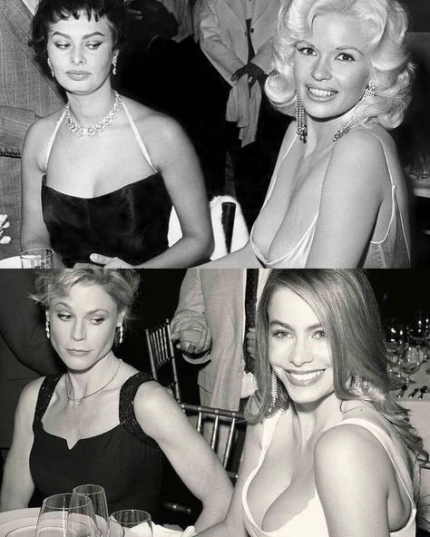 melike’s Instagram post: “julie bowen and sofia vergara recreating the iconic photo of sophia loren and jayne mansfield✨” Jayne Mansfield Sophia Loren, Sophia Vergara, Julie Bowen, Sofia Loren, Strong Female Characters, Woman Loving Woman, Jayne Mansfield, Side Eye, Halloween Costume Outfits