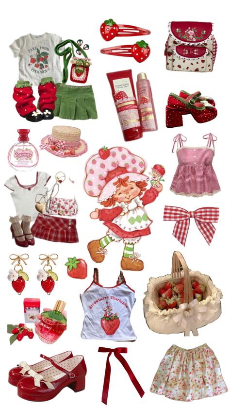 #strawberryshortcake #aesthetic #strawberryaesthetic #ootd #moodboard #farmgirlaesthetic #coquette #outfitinspo #coquetteoutfits Vintage Strawberry Shortcake Aesthetic, Strawberry Shortcake Characters, Vintage Strawberry Shortcake, Farm Girl, Anime Scenery Wallpaper, Scenery Wallpaper, Strawberry Shortcake, Anime Scenery, Mood Board