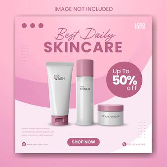 Msuraidin | Freepik Skincare Social Media, Beauty Skin Quotes, Social Media Poster, Graphic Design Photoshop, Toner For Face, Daily Skin Care, Post Design, Banner Template, Post Templates