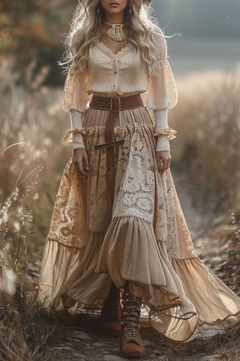 Spring Costume, Western Chic Fashion, Boho Fashion Winter, Victorian Boho, Boho Witch, Linen Dress Women, Winter Boho, Cotton Linen Dresses, Western Chic