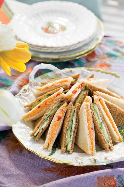 Our Spring Lunch Menu - Cottage Journal Easter Sandwiches, Ladies Luncheon Menu Ideas, Lunch Party Menu, Easter Lunch Menu, Lunch Menu Ideas, Easter Luncheon, Luncheon Recipes, Cucumber Tea, Luncheon Menu