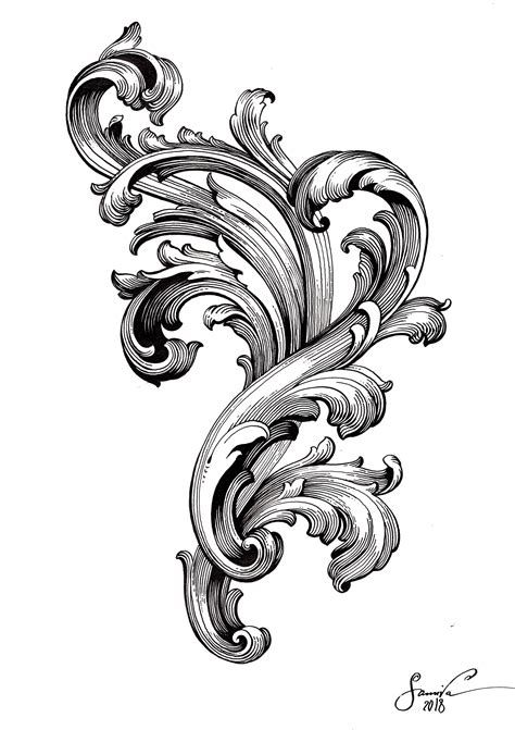 filigree | Design and patterns Baroque Tattoo, Filigree Tattoo, Ornament Drawing, Baroque Ornament, Śliczne Tatuaże, Tattoo Reference, Baroque Art, Scroll Work, Tattoo Henna