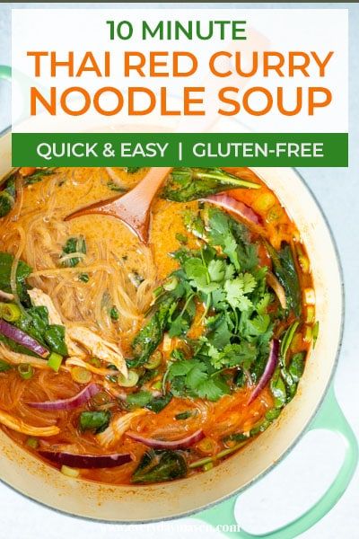 Thai Red Curry Noodle Soup, Thai Red Curry Soup, Red Curry Soup, Glass Noodles Recipe, Red Curry Noodle Soup, Curry Noodle Soup, Green Curry Chicken, Curry Noodles, Glass Noodles