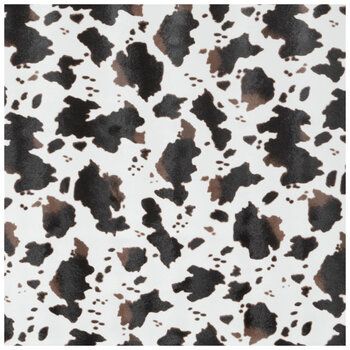 Kick up your boots at the rodeo with this Cow Print Fabric! This fabric has brownish-black cow spots speckled throughout it. Details: 	 Width: 56" 	 Weight: Extra-Heavyweight 	 Country Of Origin: Turkey 	 Content: 83% PVC, 15% Polyester & 2% Polyurethane 	 Care: Spot Clean With Mild Soap & Water; Do Not Bleach; Do Not Iron 	 Flammability Note: Not For Sleepwear Available in 1-yard increments. Average bolt size is approximately 7 yards. Price displayed is for 1-yard. Enter the total number of yar Cow Print Fabric, Black And White Cow Print, Cow Print Wallpaper, Cow Spots, Corpus Christi Tx, Black Cow, White Cow, Fabric Animals, Baby Quilt