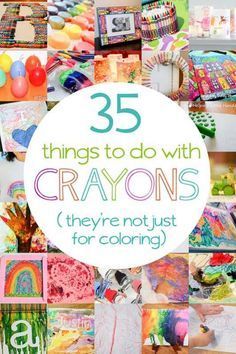 35 uses for crayons - they're not just for coloring! Lots of crayon activities and crafts for kids to make. via @handsonaswegrow #drawingforkids #kidsactivities #kidsdrawing #kidsartideas Crayon Activities, Crayon Crafts, Art Hacks, Nursery Activities, Building Activities, Easy Life, Crayon Art, Melting Crayons, Crafts For Kids To Make