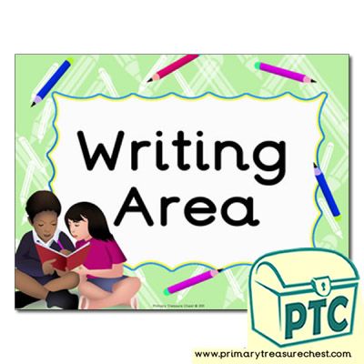 Preschool Center Signs, Corner Library, Sign For Classroom, Reading Areas, Classroom Charts, Classroom Schedule, Preschool Centers, Writing Area, Center Signs