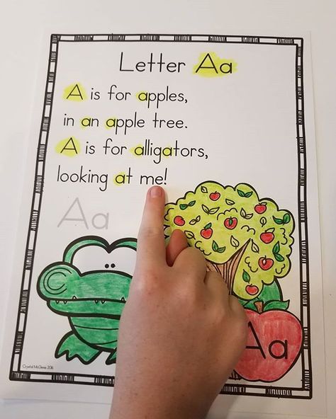 Poetry Shared Reading in Kindergarten | Mrs. McGinnis' Little Zizzers Phonic Stories, Flipchart Ideas, Alphabet Games For Kindergarten, Reading In Kindergarten, Kindergarten Poetry, Preschool Reading Activities, Abc Practice, Alphabet Poem, Kindergarten Poems