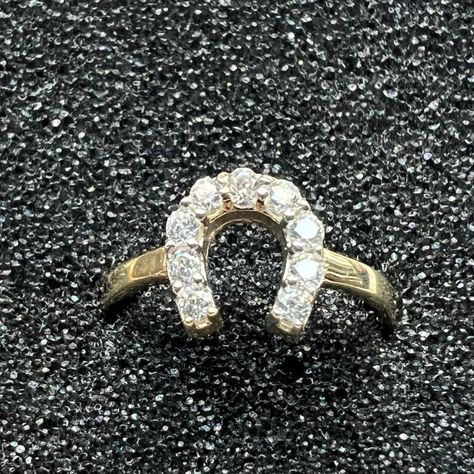 Metal: Real 14k Yellow Gold (Properly Stamped, 14k) Condition: Brand New Finish: Polished Avg Weight: 1.50 Gr. Authentic Gold Size: 7 Gem Stone: Cubic Zirconia Precious 14k Real Gold Herradura Ring. This Horseshoe Ring Made In Los Angeles. This Lucky Ring Created To Spread The Word Of Love And Friendship. The Pure 14k Gold Horseshoe Ring Crafted In Los Angeles. All The Orders Are Coming With Complete Packaging Including Box. Size: 7 Approximate Weight: 1.50 Gr. Tehrani Jewelry Barbie Ring, Lucky Ring, Lab Created Diamond Rings, Horseshoe Ring, Love And Friendship, Birthday Ring, Gem Stone, Love Ring, Crystal Pearls