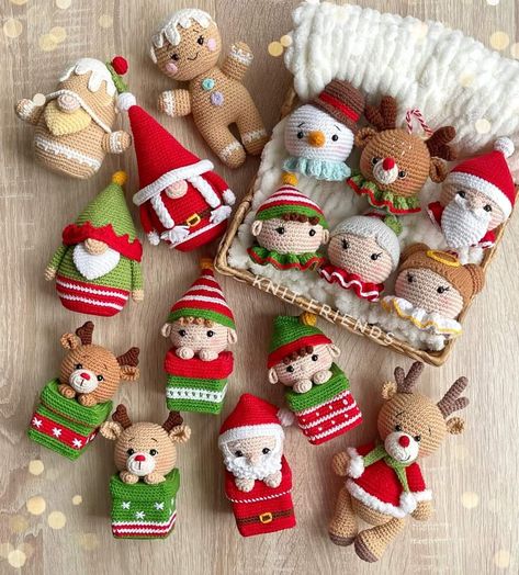 Gingerbread Man Amigurumi, Christmas Amigurumi Ornaments, Gingerbread Amigurumi, Amigurumi Reindeer, Easter Bunny Crochet Pattern, Christmas Ornaments Crochet, Christmas Amigurumi, Crochet Christmas Ornaments Free, Ornaments Crochet