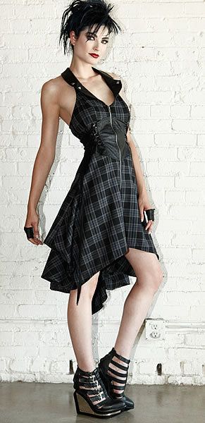 Lip Service Plaid Paradox Punk Rock Dress Punk Rock Dress, Rock Dress, Dress With Corset, Hipster Grunge, Punk Emo, Gothic Clothing, Rock Punk, Lip Service, Gothic Outfits