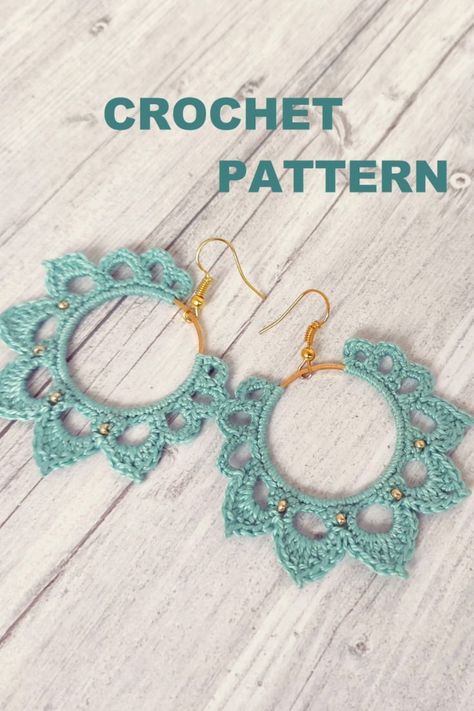 Modern Haken, Crochet Necklace Pattern, Crochet Jewlery, Crochet Jewelry Patterns, Crochet Earrings Pattern, Mode Crochet, Necklace Patterns, Modern Crochet, Handmade Jewelry Gift