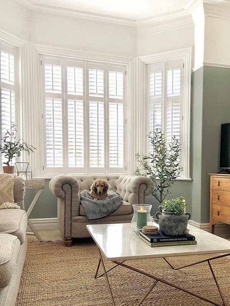 Bay Windows With Shutters, Shutters For Bay Window Living Rooms, Shutters Bay Window Living Room, Shutter Bay Window, Shutters Bay Window, Patio Door Shutters, Shutters Square Bay Window, French Door Shutters, Solid Shutters Bay Window