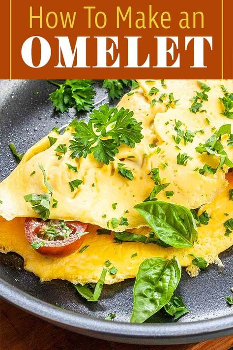 How to Make an Omelet! Making an omelet at home is not difficult. With a few basic steps and a flip of the wrist you can pull this off in minutes. Fill it with whatever you have on hand—it's a great way to use up leftovers! #eggs #omelet #omelette #simplyrecipes Eggs Omelet, Egg Bakes, Perfect Omelette, Omelette Recipe Easy, Wraps Recipes, Breakfast Omelette, Crepe Recipe, Breakfast Recipies, Taiwanese Cuisine