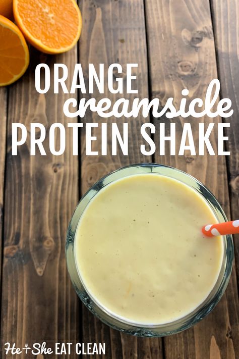 #sponsored by @iHerb I love the flavors of summer that take me back to my childhood. I wanted that same flavor in a protein shake and I must say, I think I nailed it with this Orange Creamsicle Protein Shake! #heandsheeatclean #eatclean #cleaneating Summer Protein, Clean Eating Lifestyle, Protein Smoothies, Protein Shake Smoothie, Clean Eating Breakfast, Protein Shake Recipes, Orange Creamsicle, Take Me Back, Vanilla Protein Powder