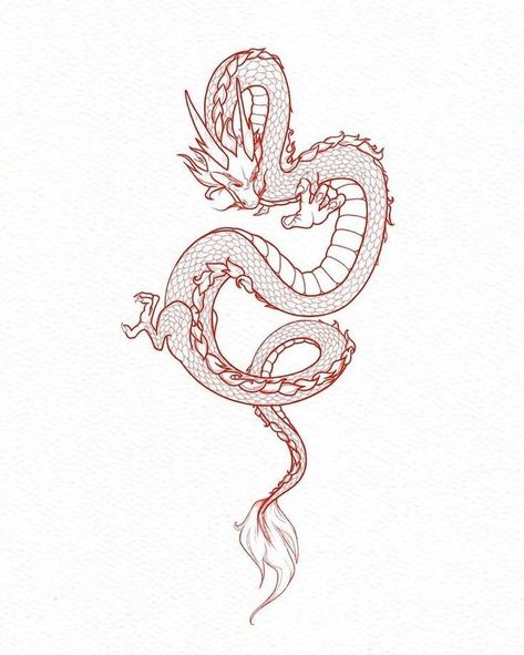 150+ Best Chinese Dragon Tattoo Designs With Meanings (2022) - TattoosBoyGirl Tato Irezumi, Tatuajes Irezumi, Cute Dragon Tattoo, Chinese Dragon Tattoo, Targaryen Tattoo, Red Dragon Tattoo, Simpsons Tattoo, Tato Naga, Dragons Tattoo