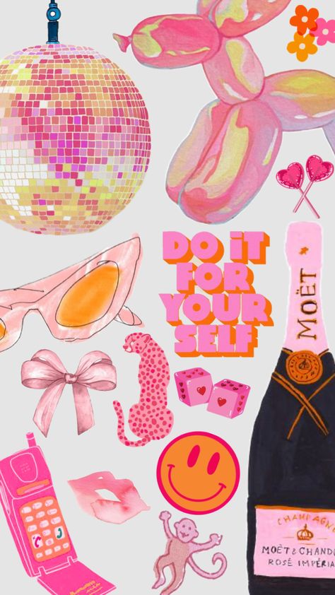 pink, orange, disco, ribbon, balloon, wallpaper, collage, photos Orange Aesthetic Photos, Pink And Orange Collage, Pink Orange Disco, Flowers Preppy, Balloon Wallpaper, Ribbon Balloon, Orange Collage, Summer Prints Wallpaper, Collage Photos