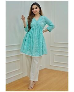 Alia Cut, Party Wear Kurta, New Party Dress, Short Kurti, Kurti Patterns, Kurtis With Pants, Designer Kurti, Designer Dresses Casual, Boutique Dress Designs