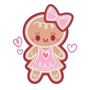 Silhouette Design Store - Search Designs : Gingerbread girl Gingerbread Template, Gingerbread Man Template, Pastel Gingerbread, Girl Gingerbread, Gingerbread Woman, Xmas Stickers, Pink Gingerbread, Xmas Sticker, Gingerbread Lady