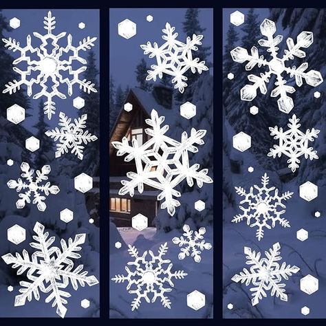 Amazon.com: Ivenf Christmas Decorations Indoor, 8 Sheets Extra Large Snowflakes Window Clings for Glass Windows, Realistic White Crystal Snowflakes Christmas Decor for Home Office, Xmas Holiday Party Supplies : Home & Kitchen Christmas Decorations Drawings, Large Snowflakes, Christmas Decorations Indoor, Winter Wonderland Decorations, Christmas Window Stickers, Snowflake Sticker, Indoor Window, Christmas Window Decorations, Crystal Snowflakes