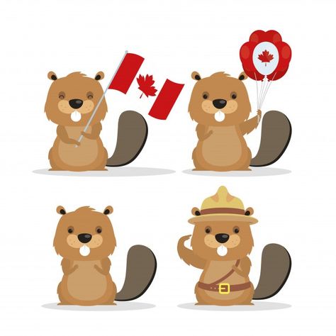 Canada Culture, Canada Day Crafts, Canadian Animals, Boards Of Canada, Canada Road Trip, Holiday Images, Canada Day, Cute Images, Scrapbook Stickers