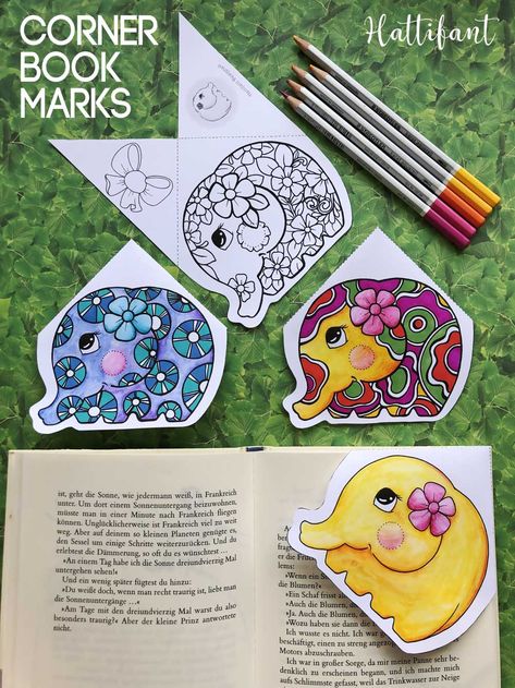 Tag Craft Ideas, Blank Coloring Pages, Easter Bunny Colouring, Bunny Coloring Pages, Creative Bookmarks, Bookmark Craft, Corner Bookmarks, Coloring Bookmarks, Diy Bookmarks