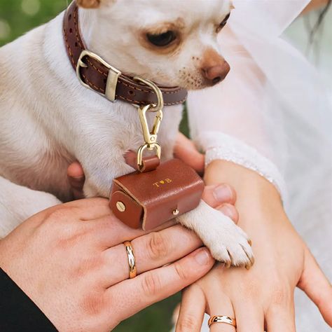 Personalised Wedding Ring Bearer Pouch for Dogs Leather Collar Ring Box For Proposing Pet Wedding Dog Ring Bearer, Ring Bearer Dog, Wedding Ring Bearer Boxes, Wedding Ring Bearer, Personalized Wedding Rings, Dog Ring, Ring Storage, Ring Holder Wedding, Leather Ring