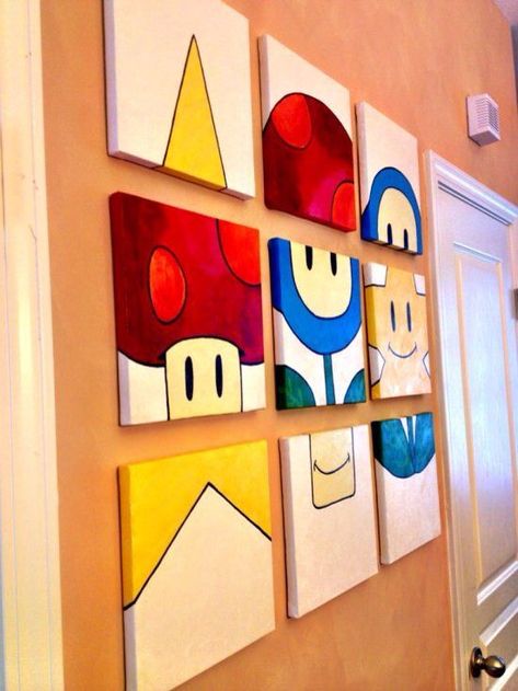 Sala Nerd, Super Mario Room, Deco Gamer, Mario Room, Geek Home Decor, Nerd Room, Geek Decor, Hemma Diy, Gamer Room