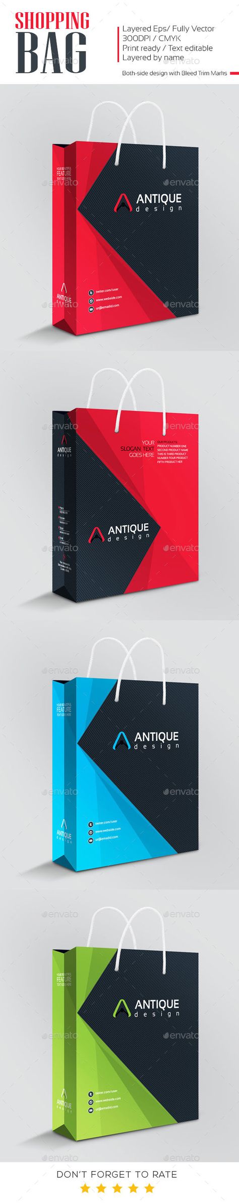 Antique Design Shopping Bag - Packaging Print Templates Carry Bags Design For Shop, Creative Shopping Bag Design, Shopping Bag Design Packaging, Luxury Paper Bag, Shoping Bag, Company Paper, Shopping Bag Design, Electronic Packaging, Green Marketing