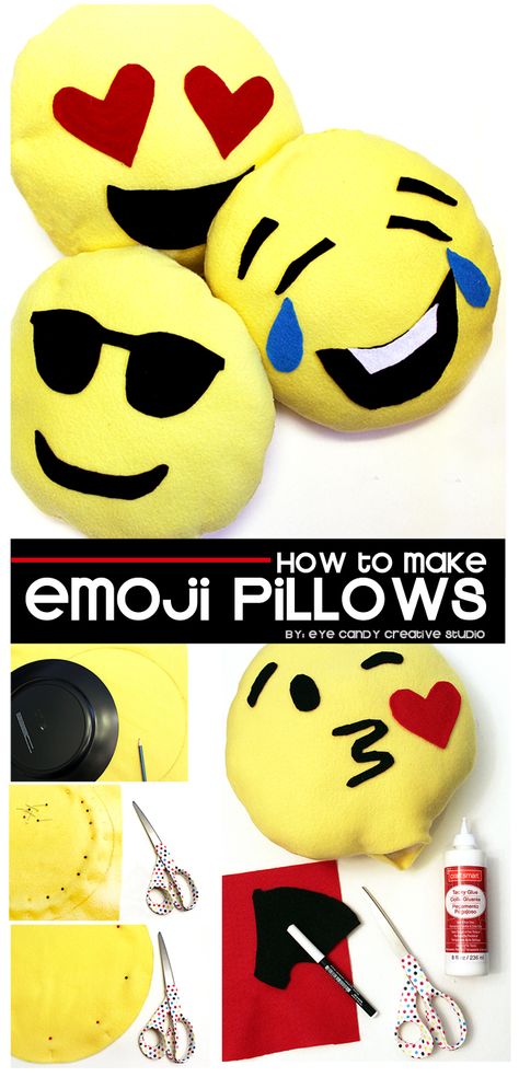 how to make emoji pillows @eyecandycreate #emojipillow #emojicraft #emojiparty Epic Emoji, Make Emoji, Emoji Craft, Party Emoji, Diy Graphic Design, Emoji Ideas, Emoji Birthday Party, Emoji Pillows, Paper Quilling For Beginners