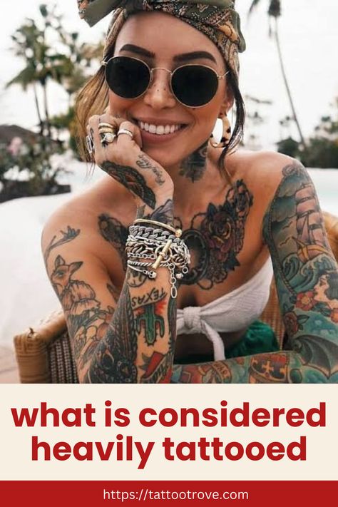 what is considered heavily tattooed Heavily Tattooed Women, Tattoo Basic, Heavily Tattooed, Tattooed Women, The Question, The Line, Fascinator, Tattoos For Women, Body Art