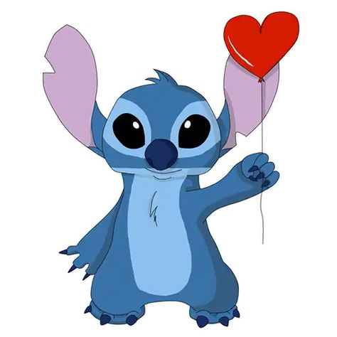 Disney Characters Stitch, Holding Heart, Single Stickers, Gif Disney, Stitch And Angel, Sticker Maker, Sticker Packs, Heart Balloons, Disney Pins