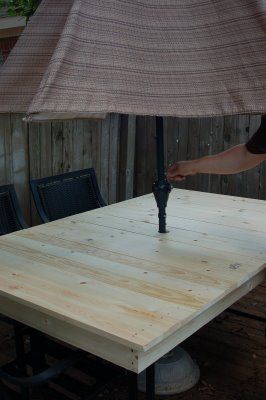 DIYP-ReCreating a Patio Table — We are THAT Family, cover a glass table with a wooden top Patio Table And Chairs Makeover, Patio Table Top Replacement Ideas Diy, Glass Top Patio Table Makeover, Patio Table Redo, Patio Table Top, Diy Patio Table, Table Redo, Patio Furniture Makeover, Table Top Covers