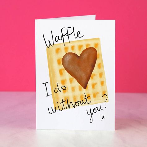 Cute Boyfriend Surprises, Card For Your Boyfriend, Alternative Valentines, Vday Cards, Funny Valentines Cards, Food Pun, Pun Card, Valentine's Card, Love Post