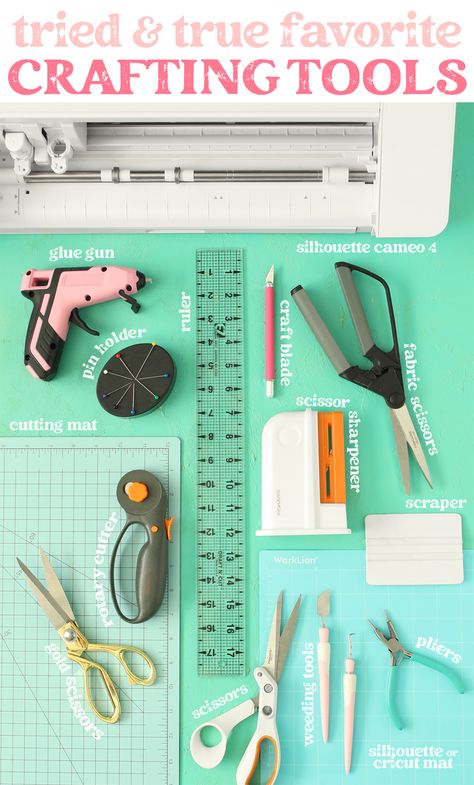 These are the tried and true best crafting tools that I use and love! If you need any new crafting tools, be sure to read this article. It's a wealth of knowledge from an experienced crafter. Crafting Tools, Sewing Aesthetic, Paper Craft Tools, Fabric Scissors, Diy Dollar Store Crafts, Crafts Hacks, Craft Business, Dollar Store Diy, Craft Tools