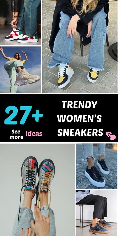 Elevate your fashion sense with chic women's sneakers that offer the perfect fusion of style and comfort. Whether you prefer chunky dad sneakers or sleek athleisure kicks, there's a pair to suit your taste and add a dose of urban charm to your daily ensembles. Enjoy the versatility of trendy sneakers - effortlessly transitioning from casual to more polished outfits, ensuring you remain trendy yet comfortable on-the-go. Discover the latest sneaker styles that will complement any look with ease. Polished Outfits, Trendy Womens Sneakers, Chunky Dad Sneakers, Elegant Sneakers, Leopard Print Sneakers, Beige Sneakers, Yellow Sneakers, Athleisure Trend, Dad Sneakers