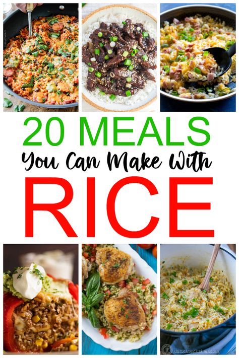 Meals With Minute Rice, Dishes To Serve Over Rice, One Dish Rice Meals, Rice Toppings Recipes Meals, Simple Rice Dishes Easy Recipes, Recipes Served Over Rice, Recipes That Use Rice, Hearty Rice Dishes, Rice Recipes Main Dishes