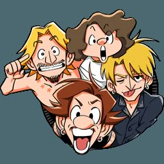 ONE OK ROCK vol.1 – LINE stickers | LINE STORE Line Game, One Ok Rock, Line Sticker, Line Store, Celebrities, Fictional Characters, Quick Saves