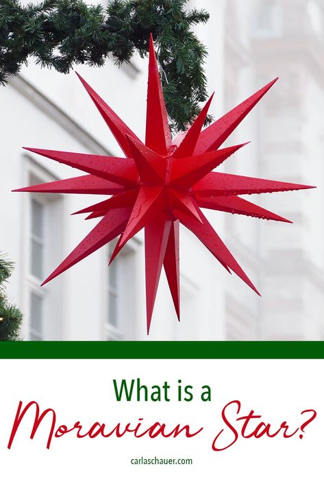 What is a Moravian star and how is it made? #moravianstar #bethlehemstar #christmas #holiday #decoration #lantern #star #germanstar Moravian Star Diy, How To Make A Moravian Star, Moravian Star Diy How To Make, Diy Moravian Star, Moravian Star Pattern, Moravian Star Light, German Star, Moravian Star, Polish Christmas