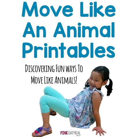 Move Like An Animal Cover Move Like An Animal, Animal Games For Kids, Pediatric Physical Therapy Activities, Animal Movement, Pediatric Physical Therapy, Gross Motor Activities, Kids Moves, Movement Activities, Fun Printables