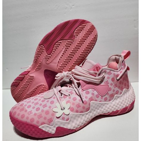 Pink Adidas Basketball Shoes For Sports, Pink Basketball Shoes With Contrast Sole, Sporty Pink Synthetic Basketball Shoes, High-top Fade-resistant Pink Basketball Shoes, Pink Fade-resistant Basketball Shoes For Light Sports, White Basketball Shoes, Pink Adidas, Pink Clouds, Basketball Shoes