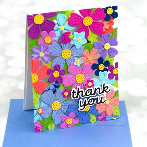 Jennifer Mcguire Cards, Stitched Flowers, Acetate Cards, Jennifer Mcguire Ink, Jennifer Mcguire, Spellbinders Cards, Shaped Cards, Die Cut Cards, Butterfly Cards