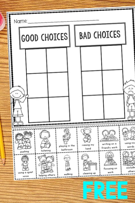 School Rules Worksheet Kindergarten, Kindness Week Activities Elementary Free, Grade 1 Beginning Of The Year, 1st Grade Expectations, Kindergarten Getting To Know You Activities, Making Good Choices Activities Preschool, My Name Kindergarten Activities, Good Choice Bad Choice Activities, Sel First Grade Activities