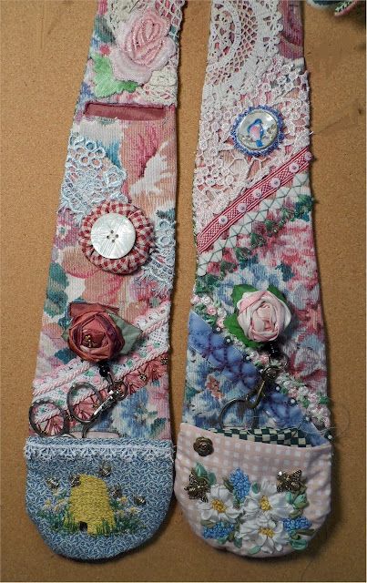 olderrose: chatelaine class Fancy M, Blonde Mom, Sewing Caddy, Necktie Crafts, Scissor Holders, Sewing To Sell, Simple Sewing, Crazy Quilting, Scrap Fabric